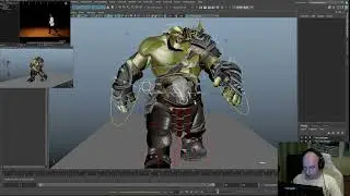 StreamVOD 24.2.2024 Part B walk:Moonwalk Character: Orc Maya rig and some Valo