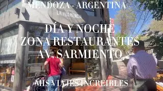 Descubrí la zona de restaurantes de Av. Sarmiento en Mendoza, Argentina.