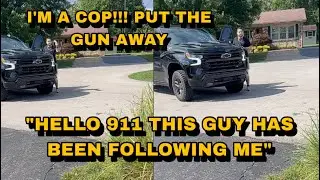 Off Duty Cop Thinks He Can Follow Man All The Way To His House And Gets A Weapon Pulled On Him
