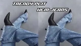 DIY: SUPER EASY TRENDY SPLIT HEM JEANS