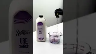 Ice Ube Macchiato using Easy&reg; Signature Ube Sauce