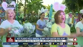 Hot Flashz hold eighth annual bunny hop easter egg hunt for charity - 7am live report