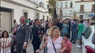 asi salia la procesion del carmen de santa ana de triana acompañada por la bm las cigarreras