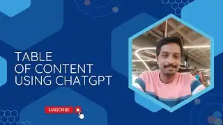 Table of content using Chatgpt prompt