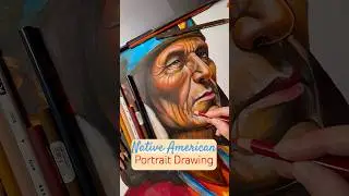 Colored pencil portrait! ❤️☺️ #art #drawing #artist #professionalartist #nativeamericanart #realism