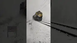 Through Kashmir&rsquo;s snowy ❄️paradise - #IndianRailways #shorts #rail #train #snow
