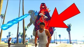 GIANT GODZILLA VS FIRE GODZILLA ATTACK IN LOS SANTOS GTA 5