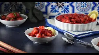 Easy Strawberry Rhubarb Compote | Sweet & Tart Fruit Sauce #strawberryrecipe #recipe