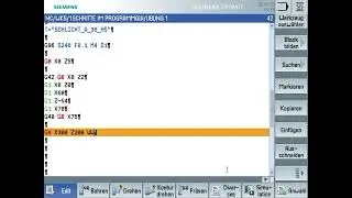 1. Schritte mit dem Programmguide (Werkzeugradiuskorrektur)