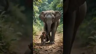 &ldquo;Kindness has no size &mdash; elephant helps lost monkey!&rdquo; #elephant #wildlife #monkey #wildanimals