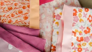 Easy Binding Spring-inspired Fabric Napkins (with a pompom tie)