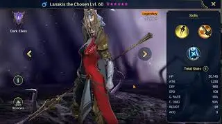 Raid Shadow Legends Hero Showcase Lanakis the Chosen lv 60