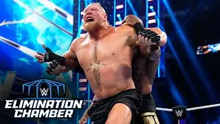 Брок Леснар контратакует Hurt Lock, превращая его в F-5: лучшие моменты WWE Elimination Chamber 2023
