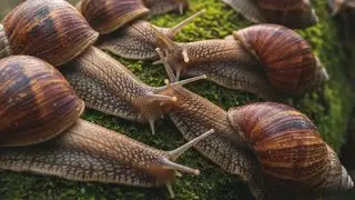 Wild snails are moving magnificently with a journey of struggle.#nature #snailvideo #wildlife
