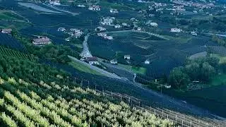 Meran mit Apfelernte im Herbst