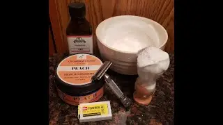 SOTD: Crowne & Crane Peach Soap / Merkur 34C Razor / Feather Blades / Stirling Peach Aftershave