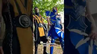 Mortal Kombat Cosplay Transition | Scorpion & Kitana 🔥💙🔥 ​⁠