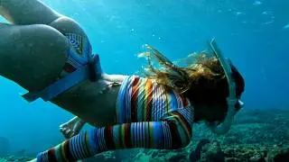 We experimented with the fourth hole UNDERWATER!