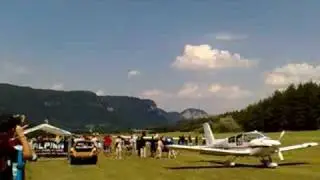 &Uuml;berflug Learjet Flugplatz Glainach Ferlach