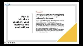 ZNF Seminar 032023: Workshop on Writing a Personal Statement