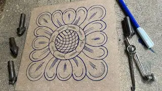 Easy Flower Design with Router Machine Bits | MDF Wood Carving Tutorial