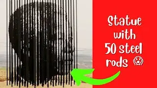 #shorts Nelson Mandela's statue made with Steel Rods😱 l Amazing Statue #youtubeshorts #shortvideo