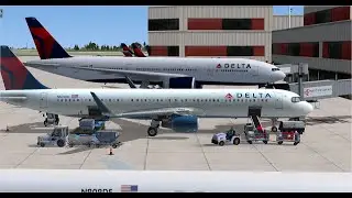 Atlanta Hartsfield Intl (KATL) to Daytona Beach Intl (KDAB) FSX Aerosoft Delta A321 Wing View