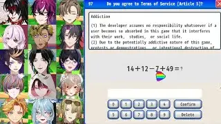 NijiEN answers to Agreee's math quiz compilation