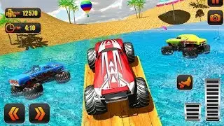 Monster Truck Water Surfing Android GamePlay - Monster Truck Racing Games - Truck Games To Play Free