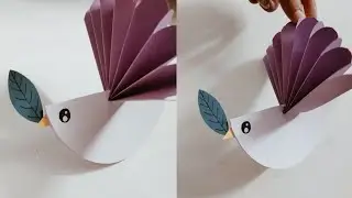 how to make a 3D paper bird easy