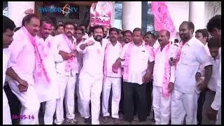 TRS Winning Celebrations in Hyderabad