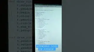 PRINTING AVENGERS LOGO IN PYTHON #python #avengers