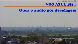 Voo 2854 da Azul com indicativo de porta do porão aberto com retorno a Porto Alegre em 26/01/2026