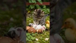 A Kitten Rushes to Save a Puppy Who Fell Into Danger Fast Rescue #cute #pets #animals