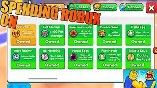 SPENDING ROBUX GAMEPASSES IN ARM WRESTLE SIMULATOR || ROBLOX