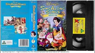 Sing Along Songs - Heigh Ho (1987) . 10th February 1992 - UK VHS