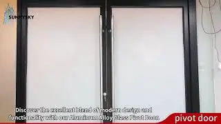 Commercial Custom Modern Design Door Exterior Interior Glass French Door Narrow Frame Pivot Door
