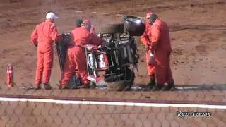 Jay Hall Litre Sprint Crash - Sydney Speedway by Russ fenson