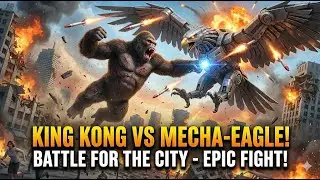 Sky Domination War | Cyber-Kong vs Mecha Eagle ⚔️ (AI Movie Trailer)