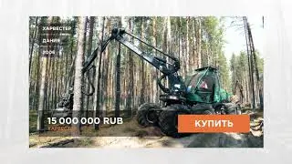 Комплекс современной техники для лесозаготовки.