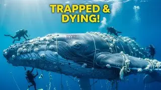 Massive Blue Whale Trapped in Plastic & Barnacles &mdash; Watch the Full Rescue!