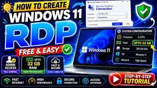 How to Create a Windows 11 RDP (32GB RAM) | Step-by-Step Setup Guide 2026