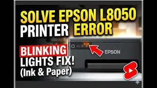 How to epson l8050 printer red light blinking problem || All light blinking epson l8050 printer fix