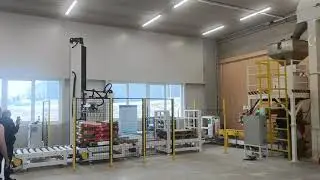30KG 50KG Bag Animal Feed Packing Line/include Bag Packing Machine Column Palletiser #palletizer