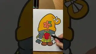 Relax & color with me 6 | #gnomes #markers #asmr #satisfying #coloring #relaxing #explore #foryou