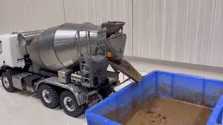 Lesu new arrival mixer truck RC model, mixer truck is stirring up the mud😁