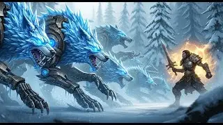 Ice Mech Wolf Horde vs Hominin Hero | Ultimate Frozen Battle (AI Short Film)