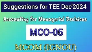 MCO-05 | SUGGESTIONS FOR TEE DEC'2024 |