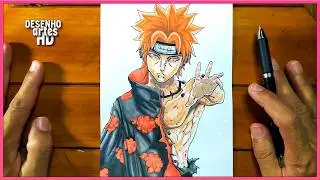 Como desenhar o Pain passo a passo | naruto shippuden