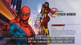 MAKING TOXIC MARVEL RIVALS CONSOLE SUPPORT PLAYERS (loki) CRASH OUT in BRONZE TO GM